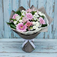 Букет цветов из:  Герберы, Альстромерии и Хризантемы в Родниковской