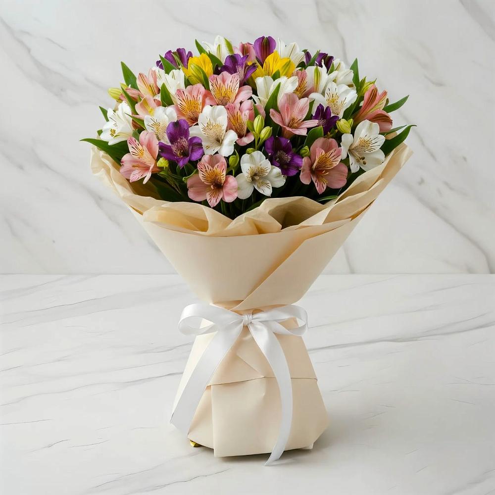 Букет цветов из: Альстромерии в Родниковской