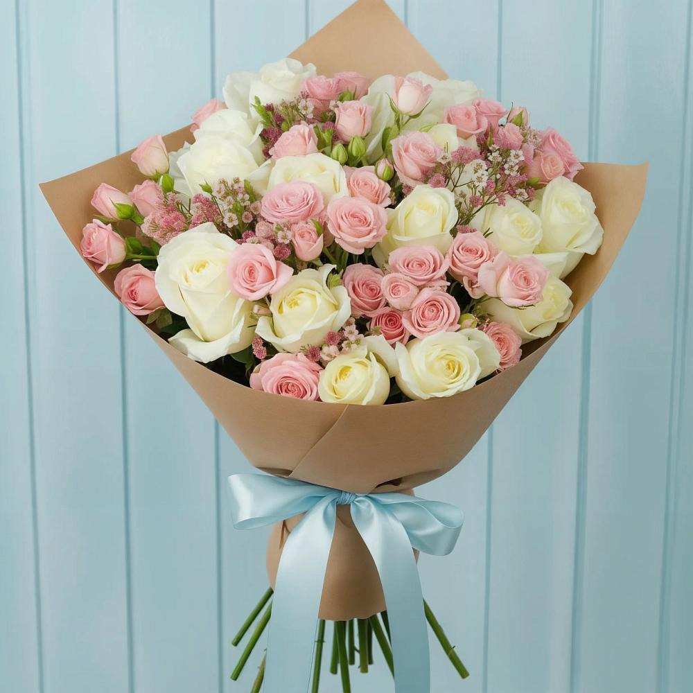 Букет цветов из: Розы в Родниковской