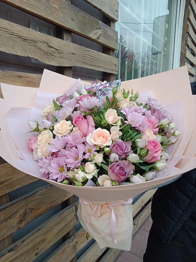 Букет цветов из: Розы и Хризантемы в Родниковской