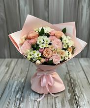 Букет цветов из:  Гвоздики, Розы и Хризантемы в Родниковской