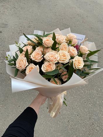 Букет Кремовые розы Латте в Родниковской