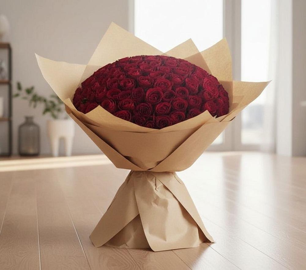 Букет 101 Красная роза в Родниковской