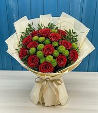 Букет цветов из:  Розы и Хризантемы в Родниковской